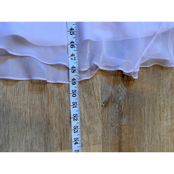 Vintage Y2K 90s Silk Scoop Neck Dress Romantic Fairy Whimsigoth Purple Lilac Bea - Picture 10 of 13